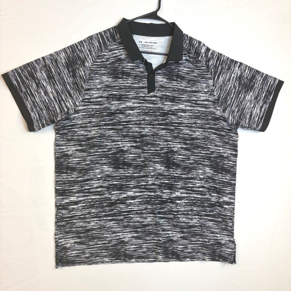 Under Armour Other - Under Armour Mens Iso-Chill Polo Shirt Black White Space Dye Golf Top XXL 2XL